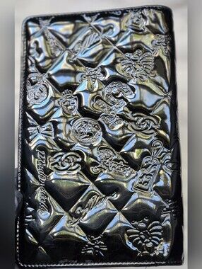 Chanel Black "Lucky Symbols" Patent Leather Bifold Long Wallet